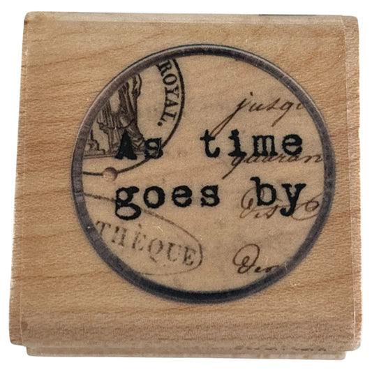 Inkadinkado Rubber Stamp As Time Goes By Birthday Card Making Words Sentiment Lifes Journey