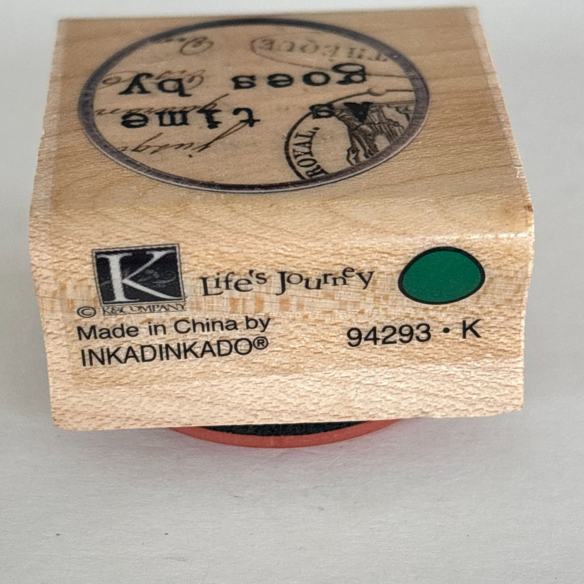 Inkadinkado Rubber Stamp As Time Goes By Birthday Card Making Words Sentiment Lifes Journey