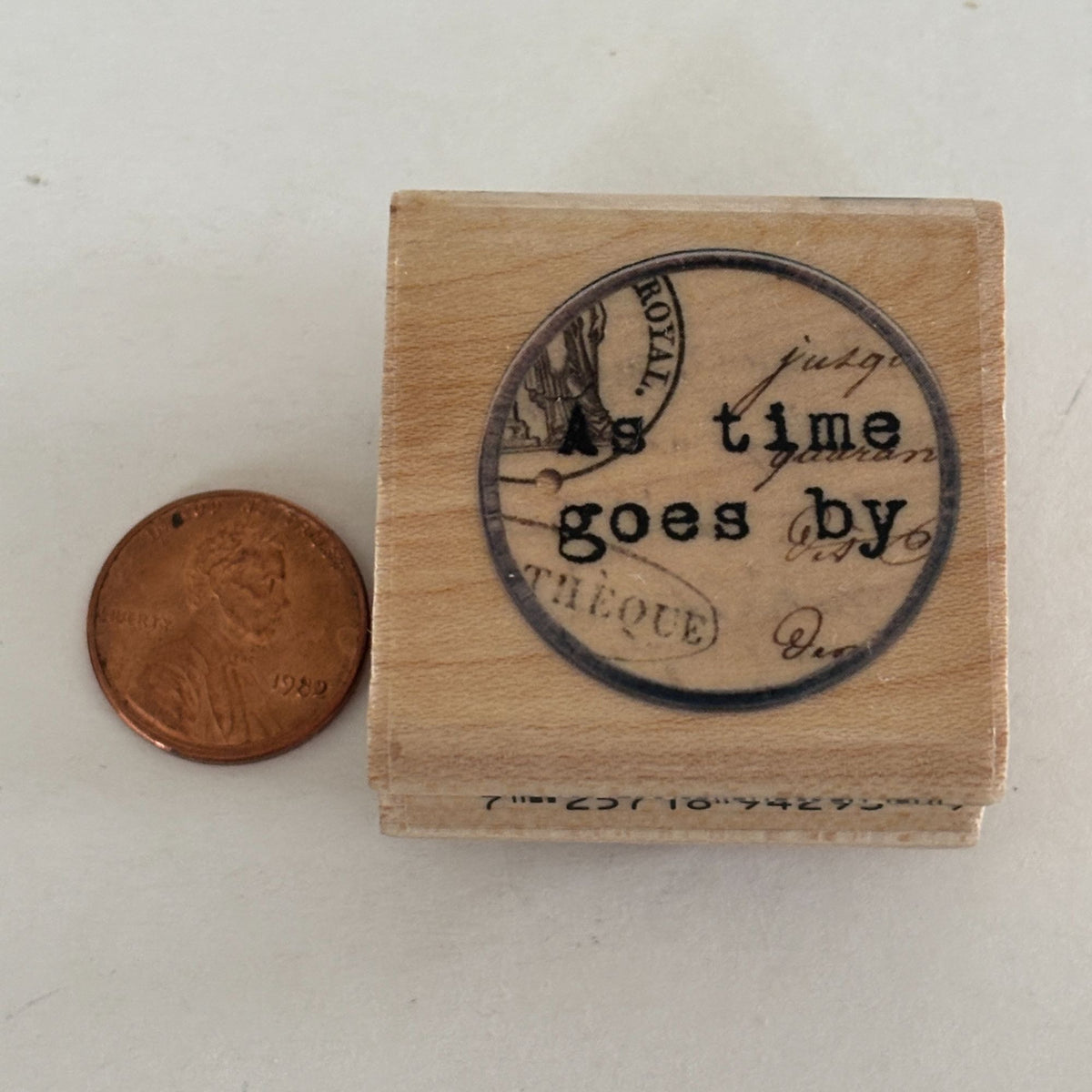 Inkadinkado Rubber Stamp As Time Goes By Birthday Card Making Words Sentiment Lifes Journey