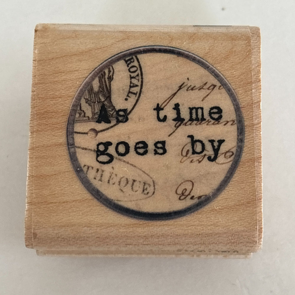 Inkadinkado Rubber Stamp As Time Goes By Birthday Card Making Words Sentiment Lifes Journey