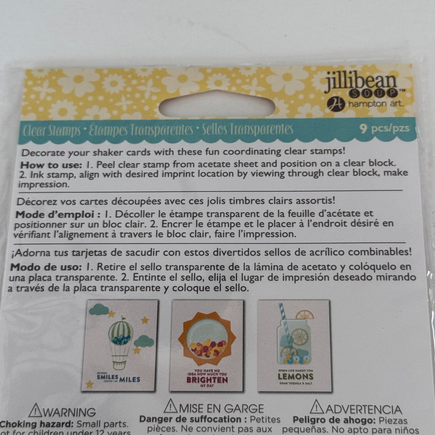 Hampton Art Jillibean Soup Clear Stamps Lemon Mason Jar Lemonade Summer Drink Straw Cardmaking