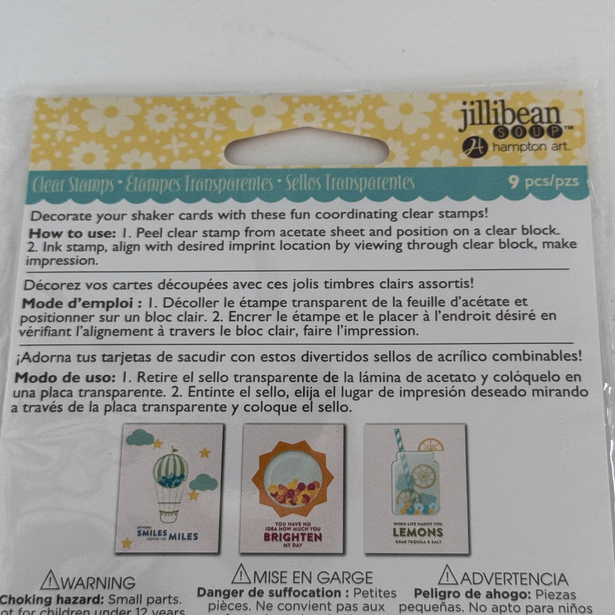 Hampton Art Jillibean Soup Clear Stamps Lemon Mason Jar Lemonade Summer Drink Straw Cardmaking