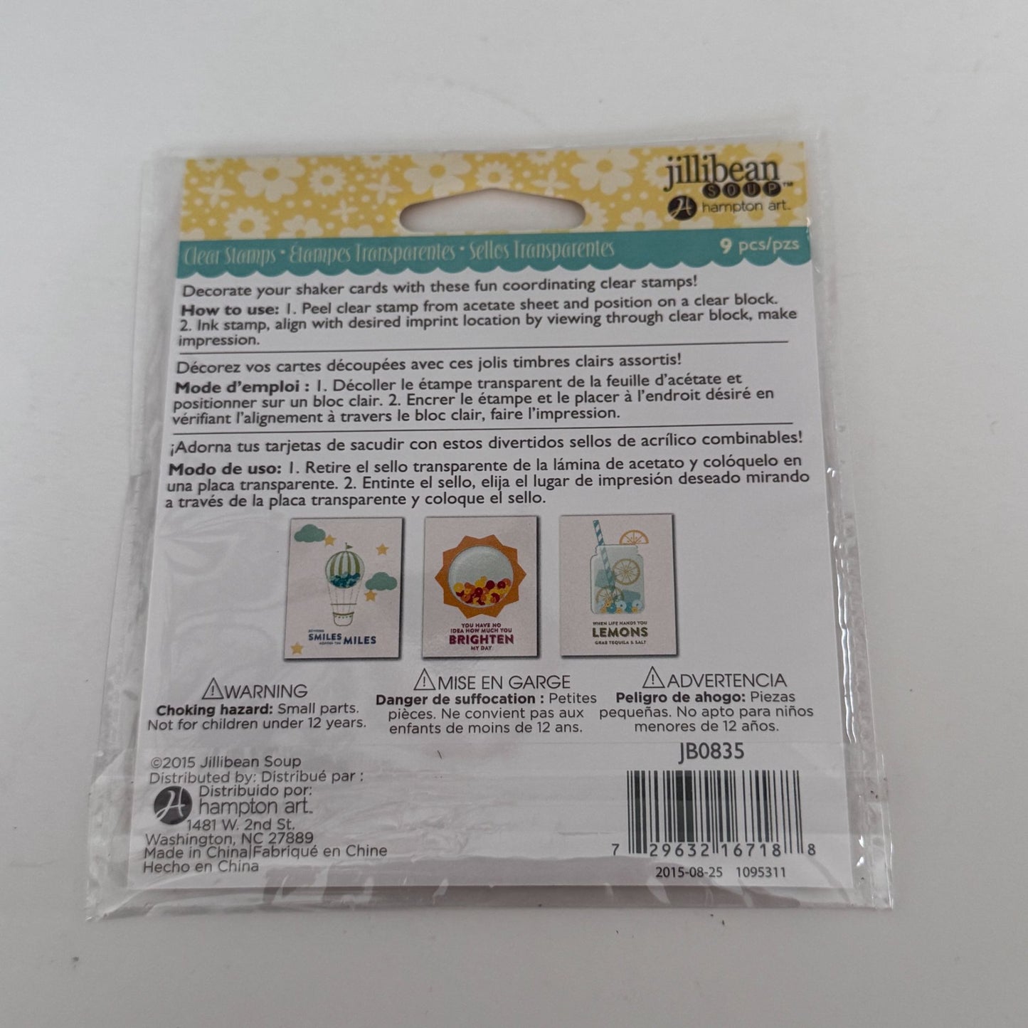 Hampton Art Jillibean Soup Clear Stamps Lemon Mason Jar Lemonade Summer Drink Straw Cardmaking
