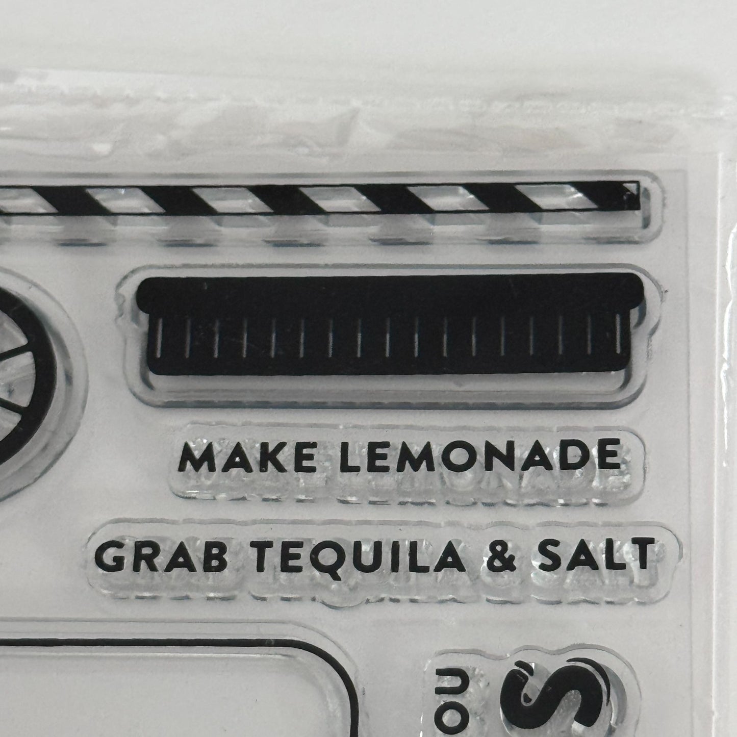 Hampton Art Jillibean Soup Clear Stamps Lemon Mason Jar Lemonade Summer Drink Straw Cardmaking