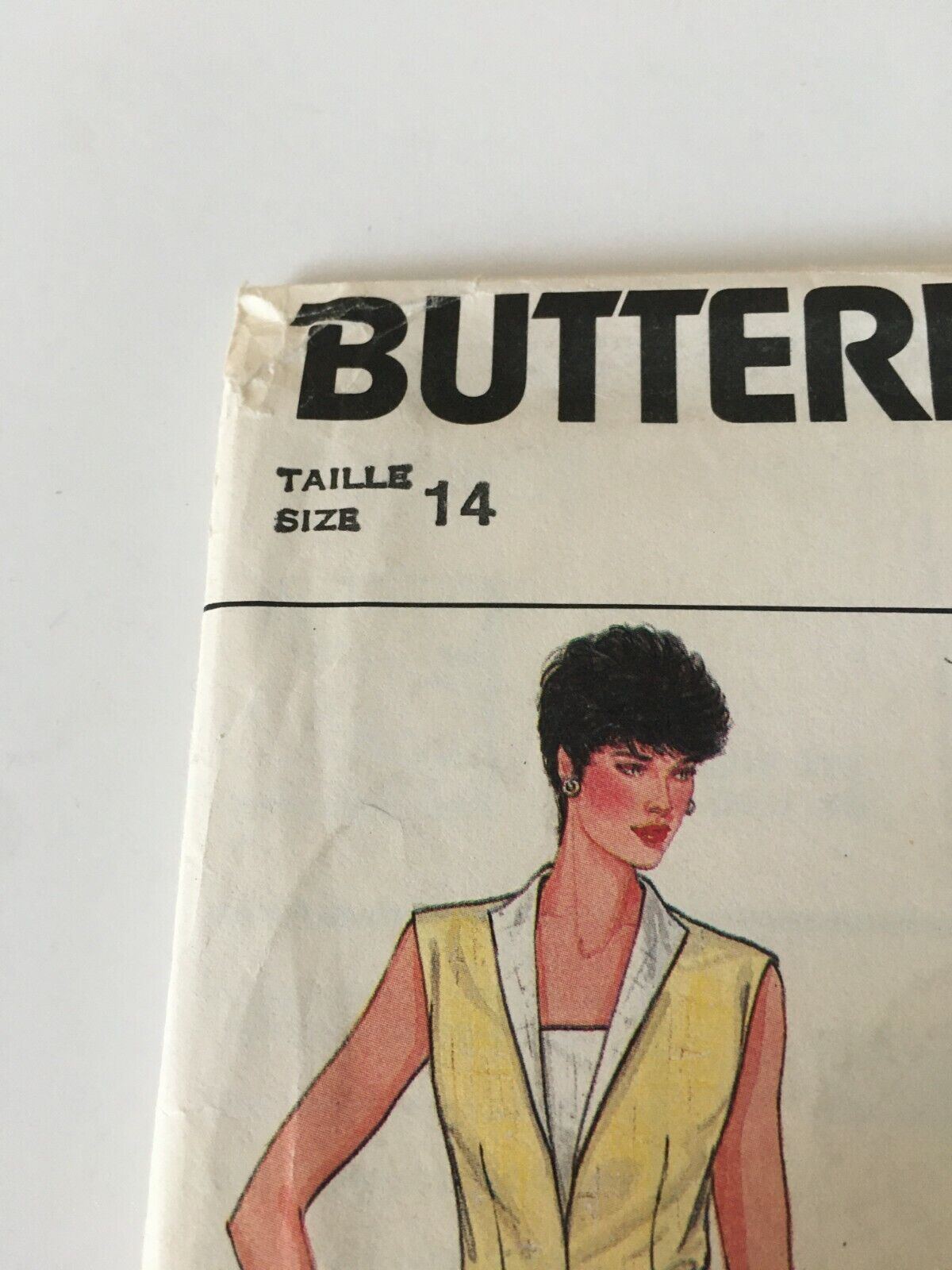 Butterick Sewing Pattern 4834 Flared Dress Career 14 Retro 1980s Vintage Uncut