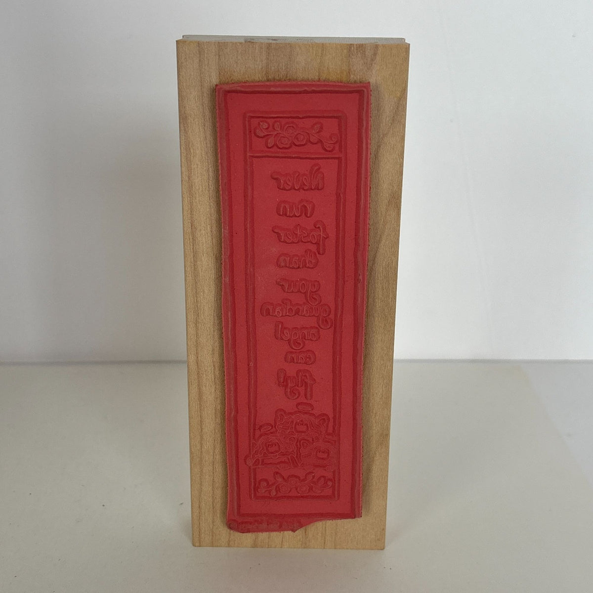 Stamps Happen Rubber Stamp Funny Never Run Faster Than Your Guardian Angel Words