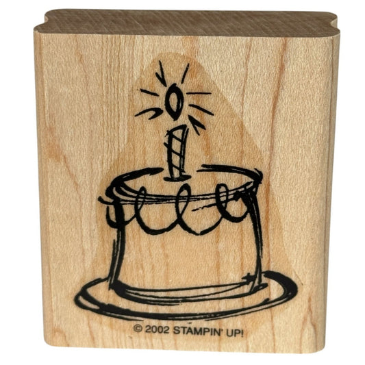 Stampin Up Rubber Stamp Birthday Cake Candle Craft Card Making