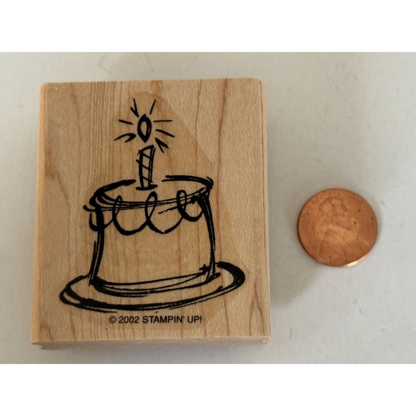 Stampin Up Rubber Stamp Birthday Cake Candle Craft Card Making