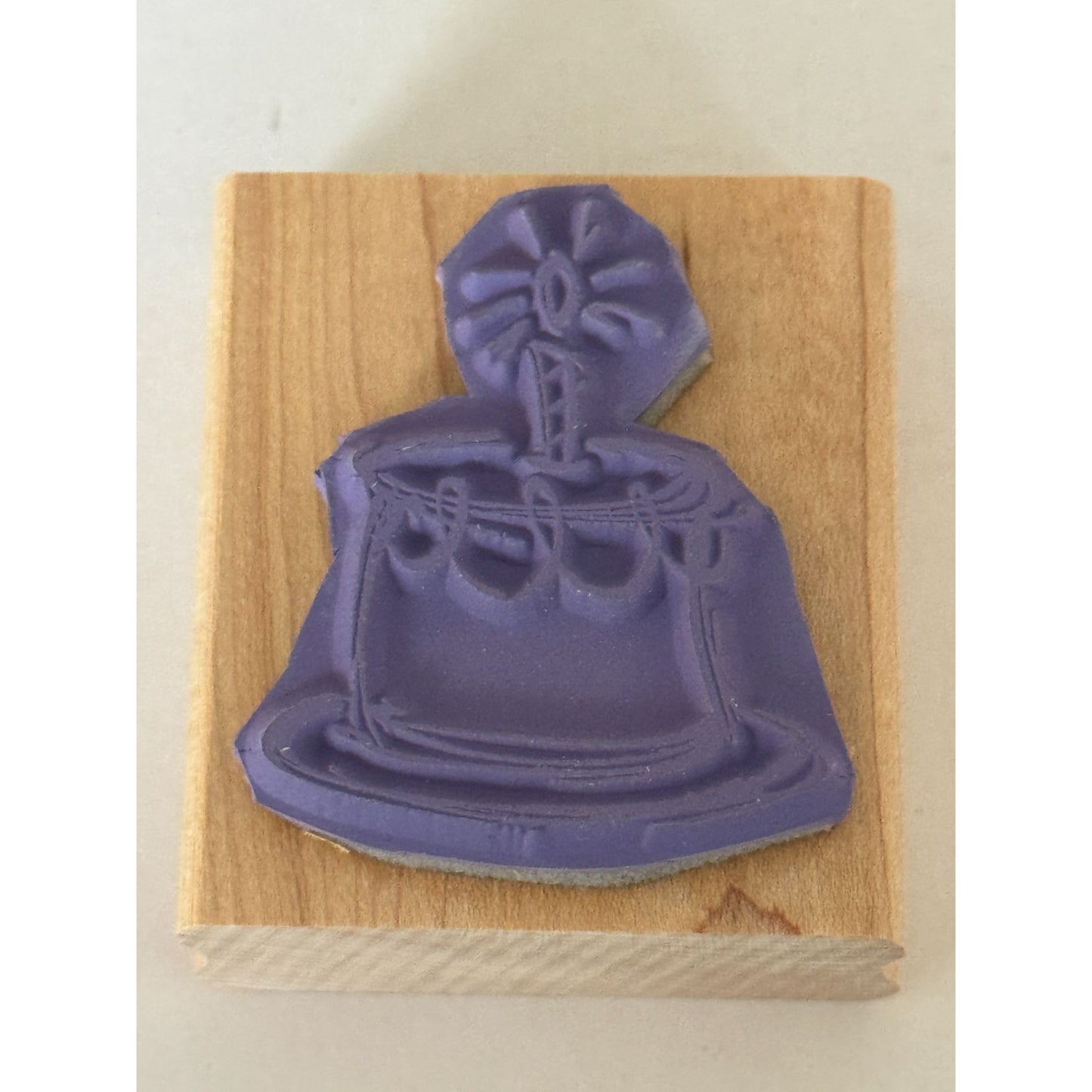 Stampin Up Rubber Stamp Birthday Cake Candle Craft Card Making