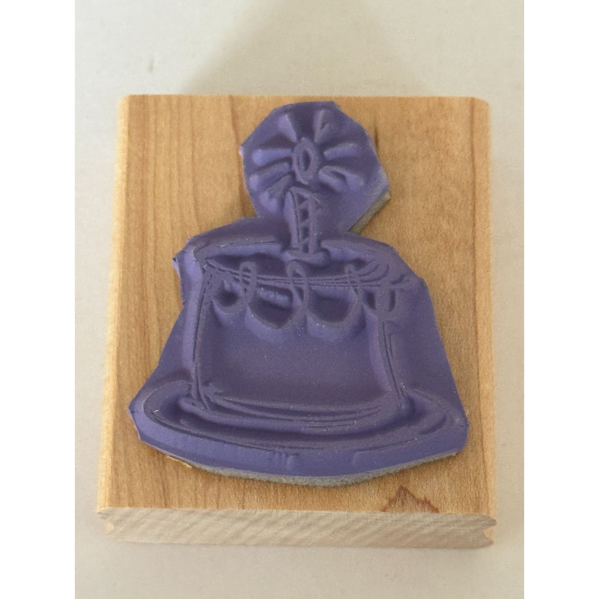 Stampin Up Rubber Stamp Birthday Cake Candle Craft Card Making
