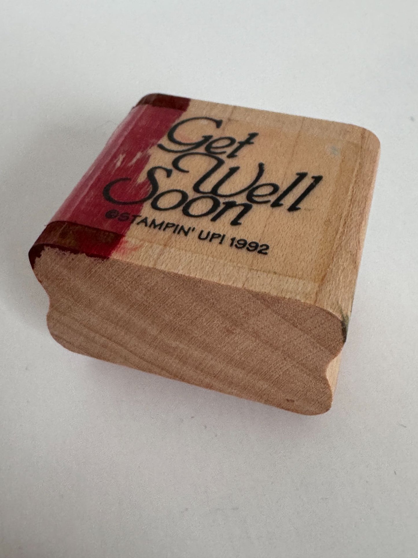 Stampin Up Rubber Stamp Get Well Soon Card Making Words Support Friend