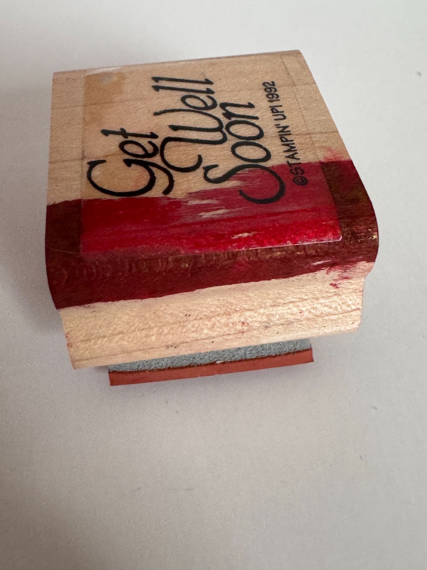 Stampin Up Rubber Stamp Get Well Soon Card Making Words Support Friend