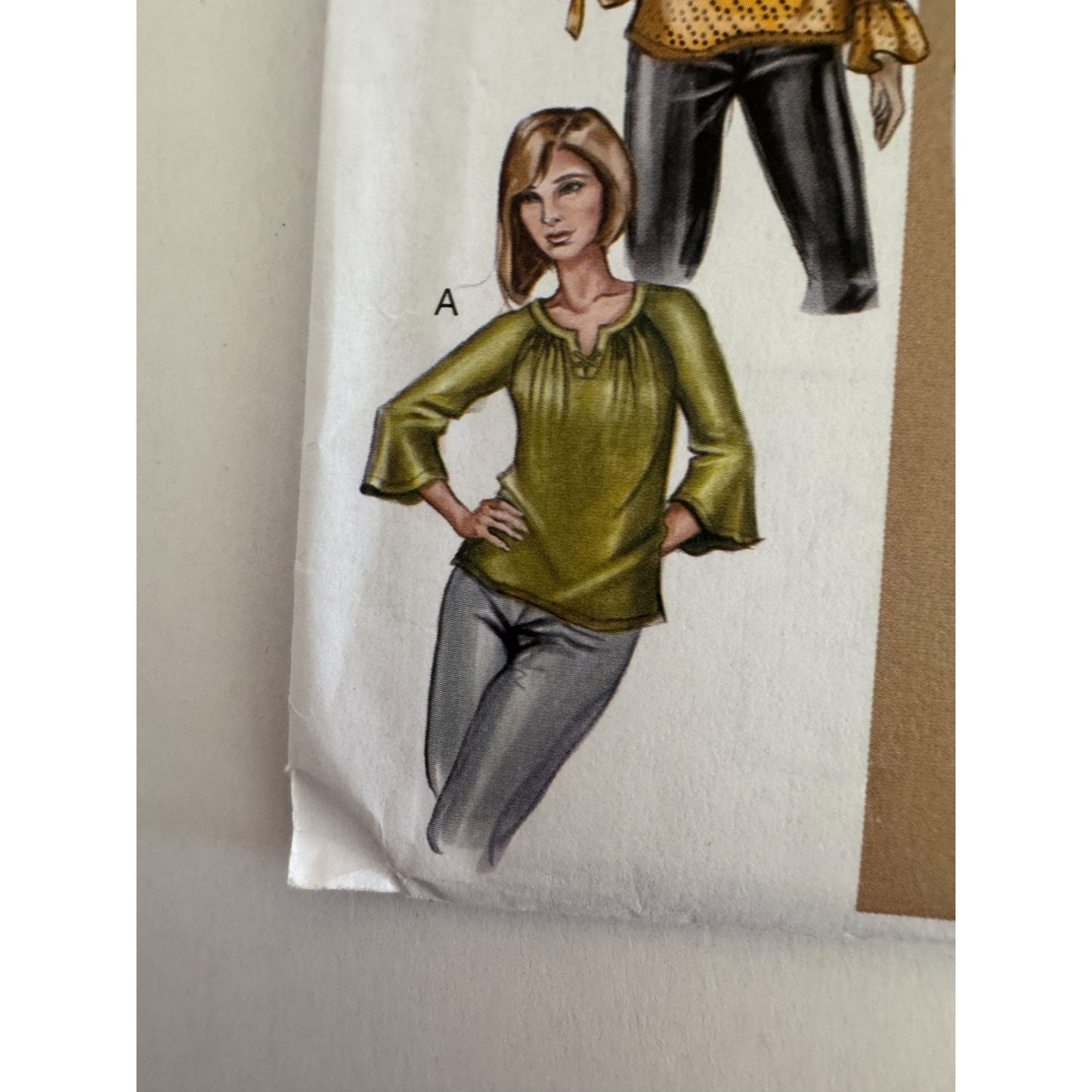 Butterick B6632 Boho Peasant Blouse Sewing Pattern Uncut Tunic Raglan Sleeve Top 14-22