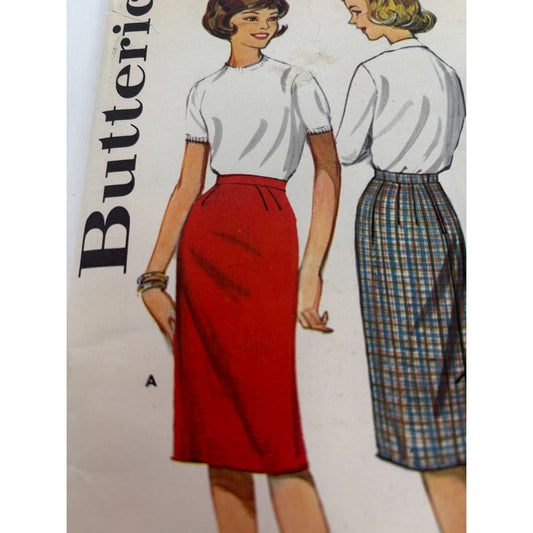 Butterick Sewing Pattern 2151 Sheath Skirt Quick Easy 1960s Vintage Cut Complete