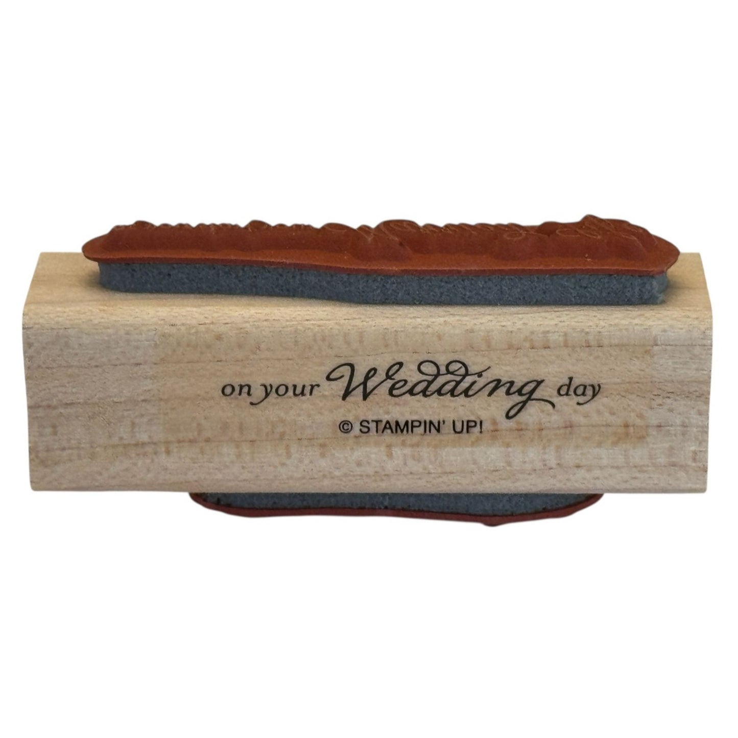 Stampin Up Rubber Stamp On Your Wedding Day Cardmaking Words Married Life Couple