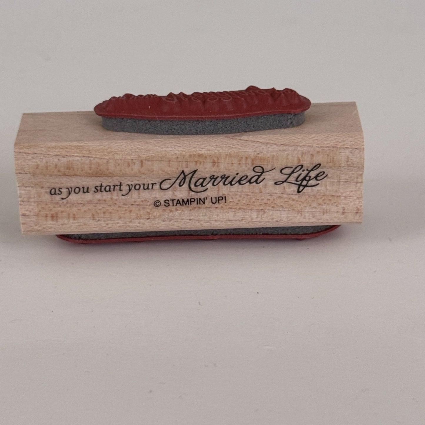 Stampin Up Rubber Stamp On Your Wedding Day Cardmaking Words Married Life Couple