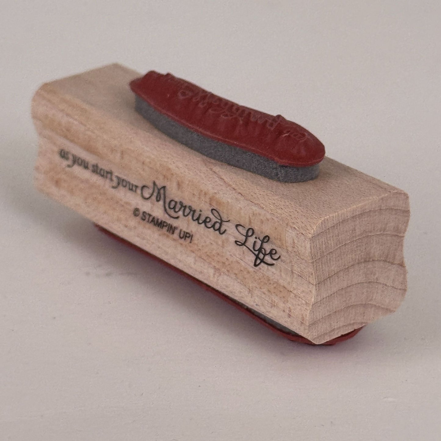 Stampin Up Rubber Stamp On Your Wedding Day Cardmaking Words Married Life Couple
