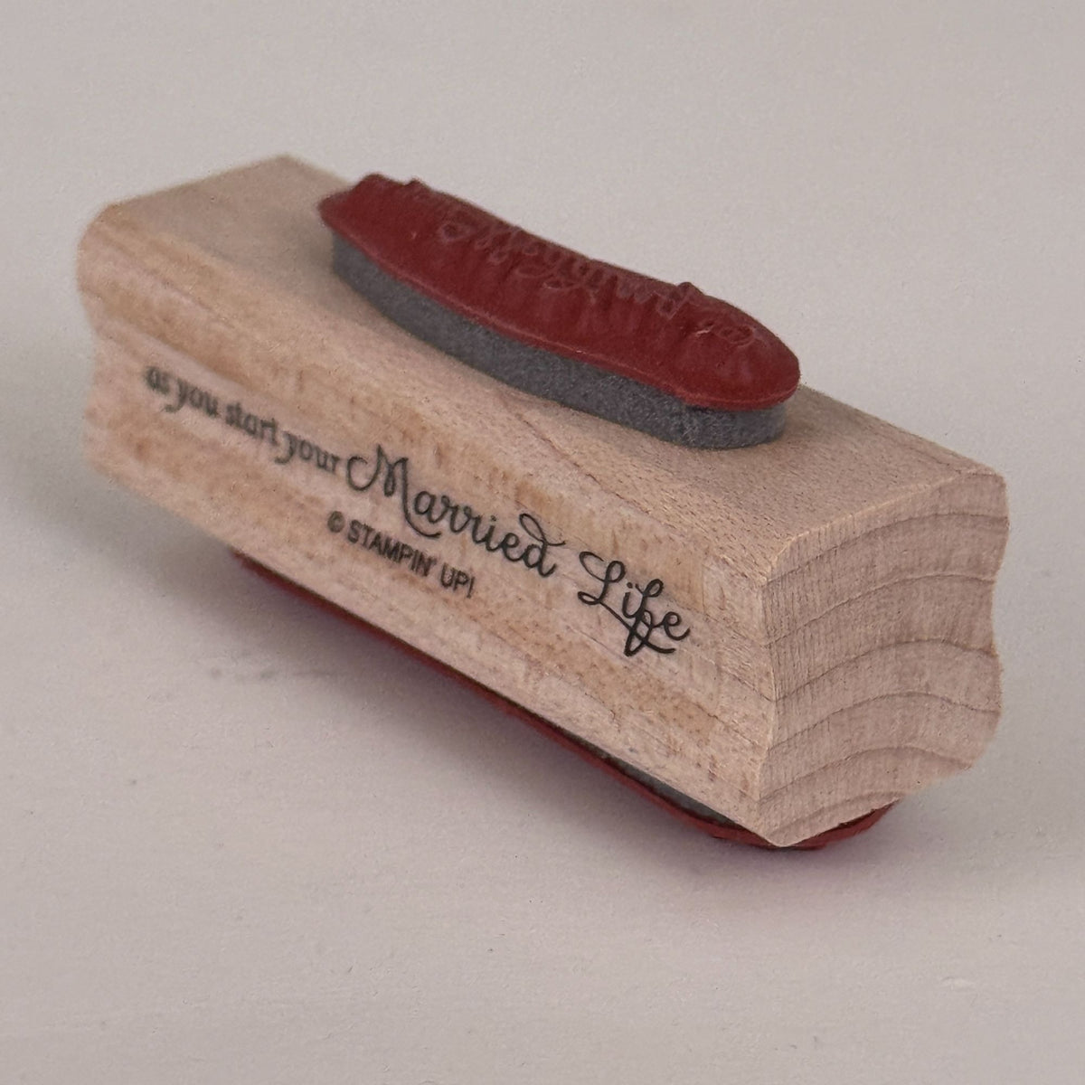 Stampin Up Rubber Stamp On Your Wedding Day Cardmaking Words Married Life Couple