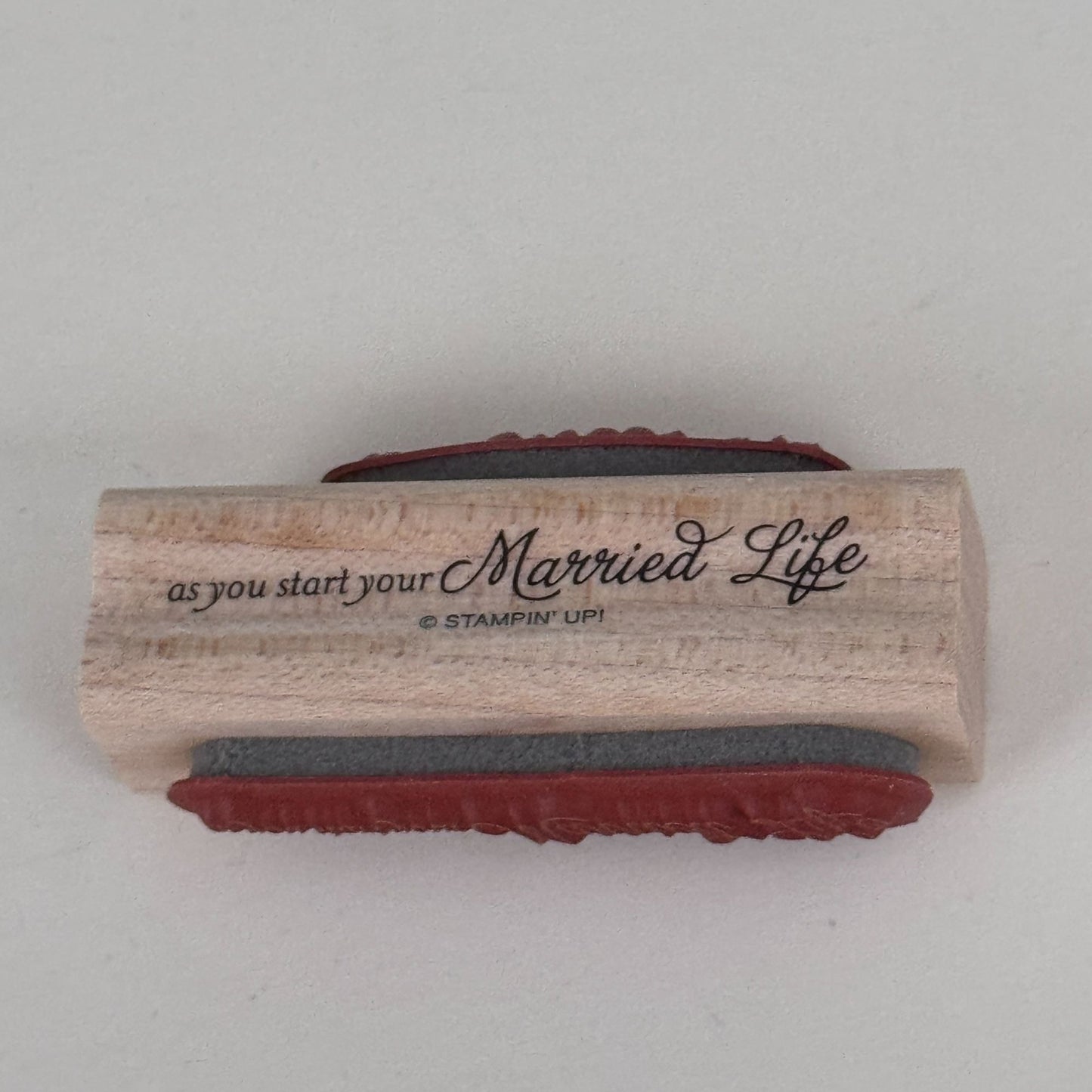 Stampin Up Rubber Stamp On Your Wedding Day Cardmaking Words Married Life Couple