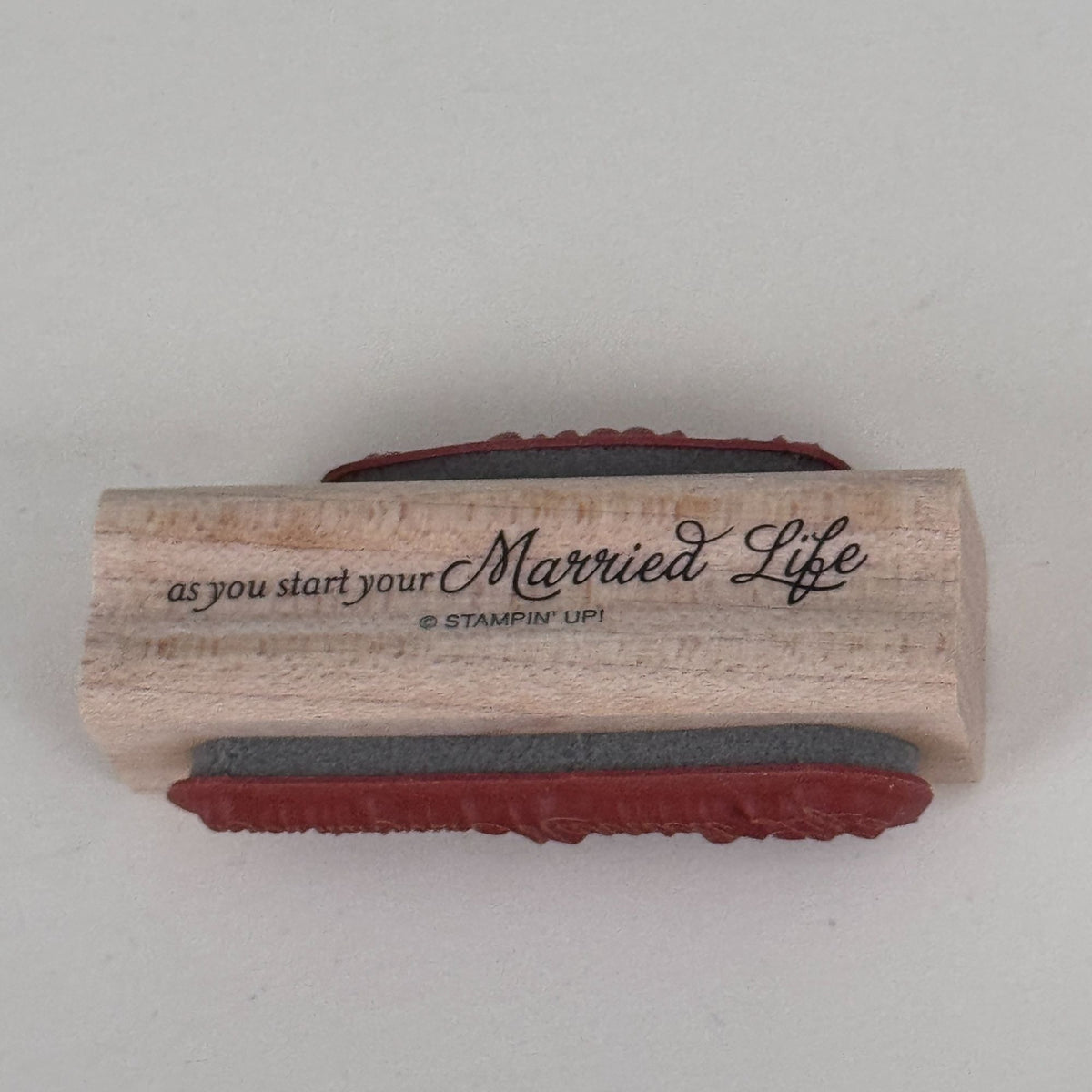 Stampin Up Rubber Stamp On Your Wedding Day Cardmaking Words Married Life Couple