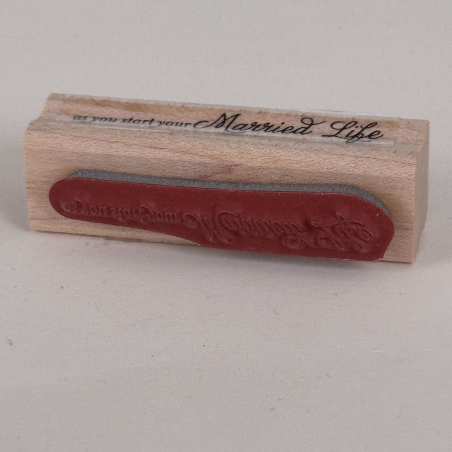Stampin Up Rubber Stamp On Your Wedding Day Cardmaking Words Married Life Couple