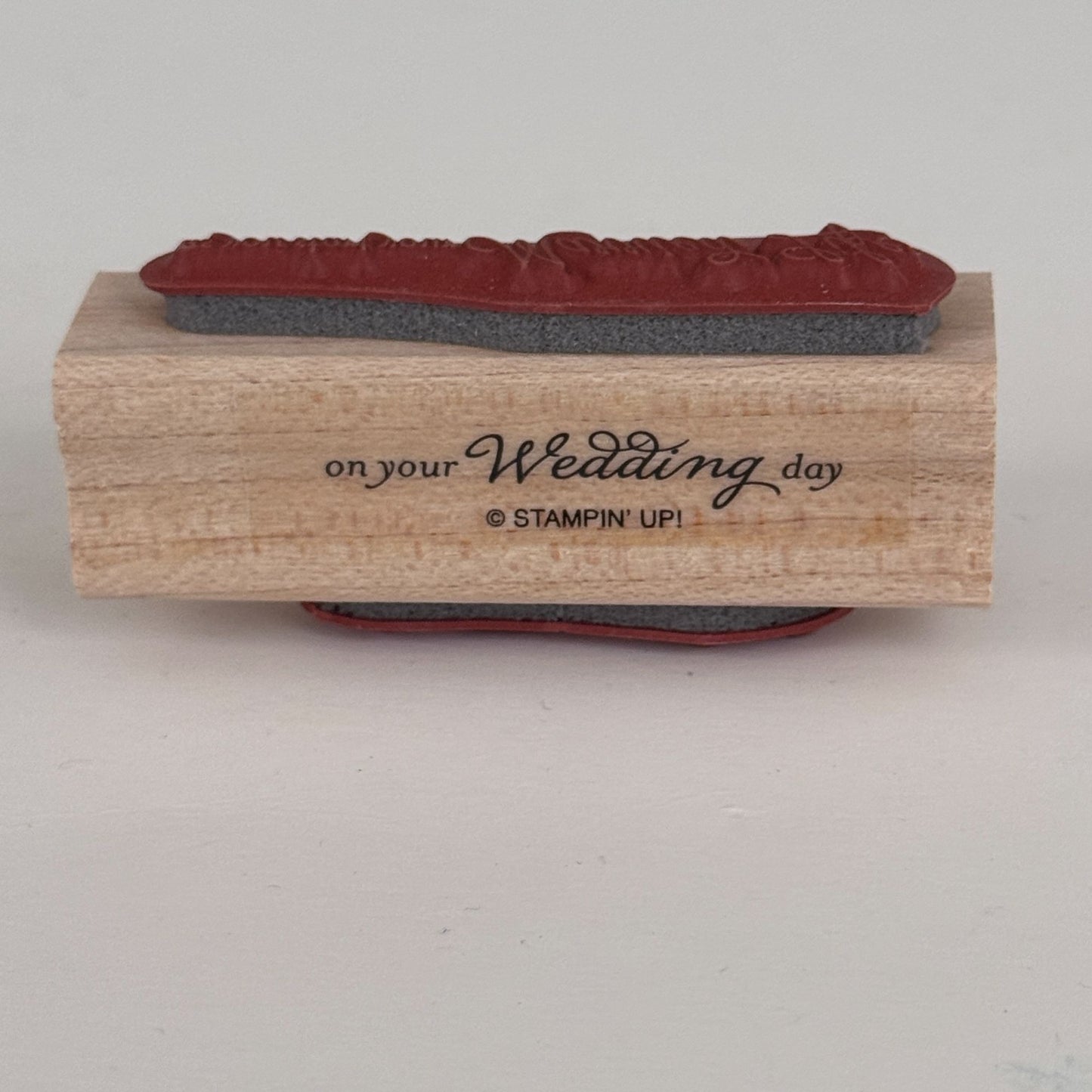 Stampin Up Rubber Stamp On Your Wedding Day Cardmaking Words Married Life Couple