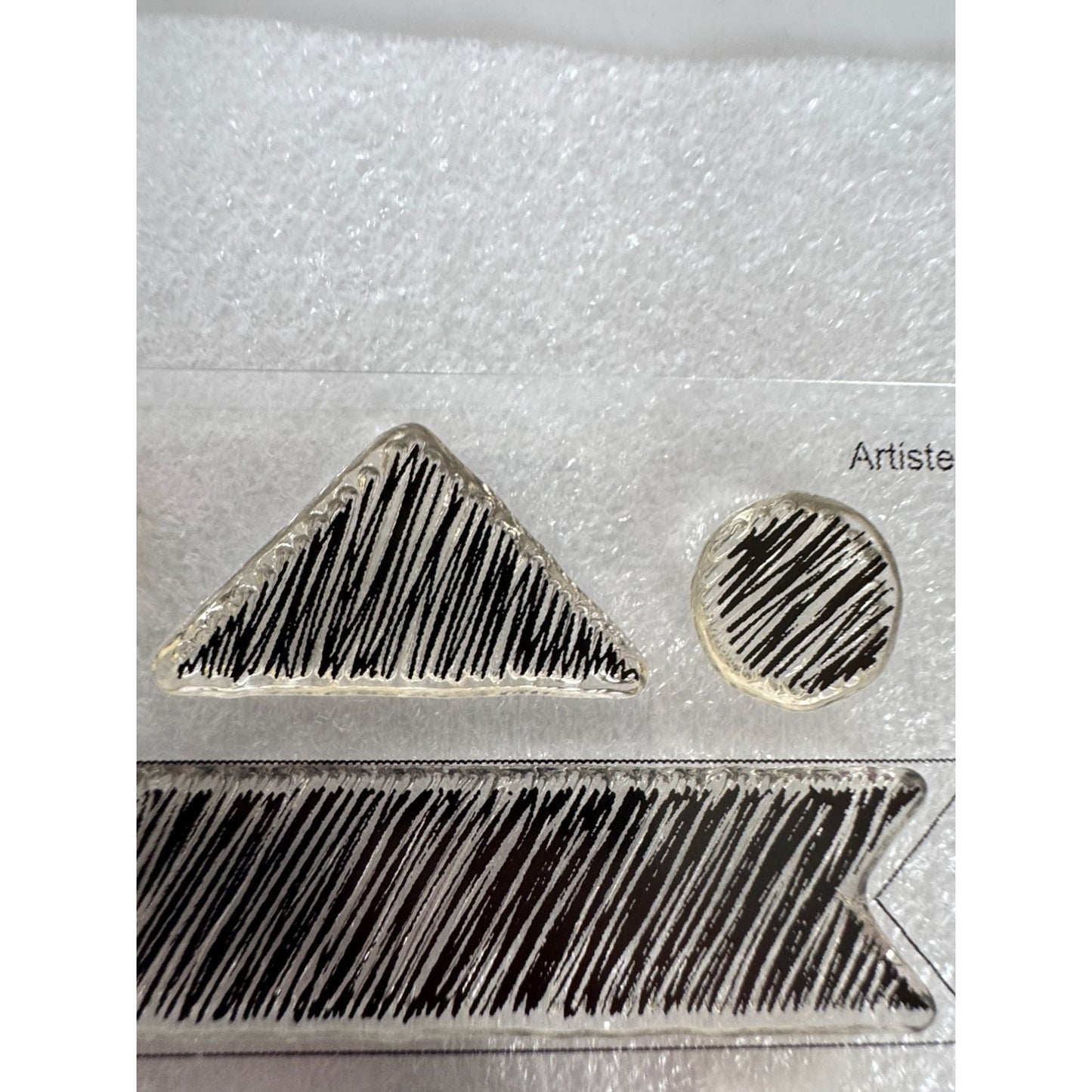 CTMH My Acrylix Acrylic Stamp Set Oodles of Doodles Flair Scribble Shapes B1449