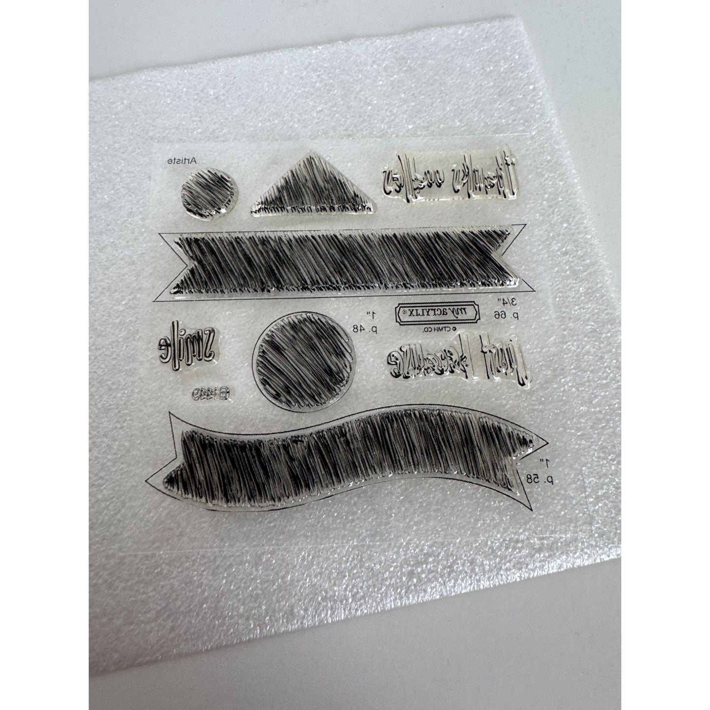 CTMH My Acrylix Acrylic Stamp Set Oodles of Doodles Flair Scribble Shapes B1449
