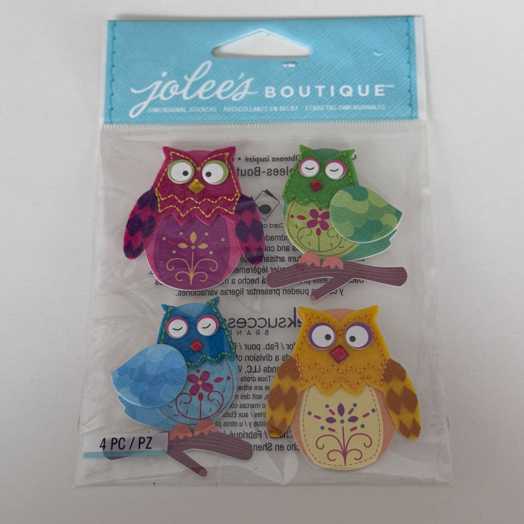 Jolees Boutique Owl Dimensional Stickers Scrapbook Embellishments Cute Woodland Craft