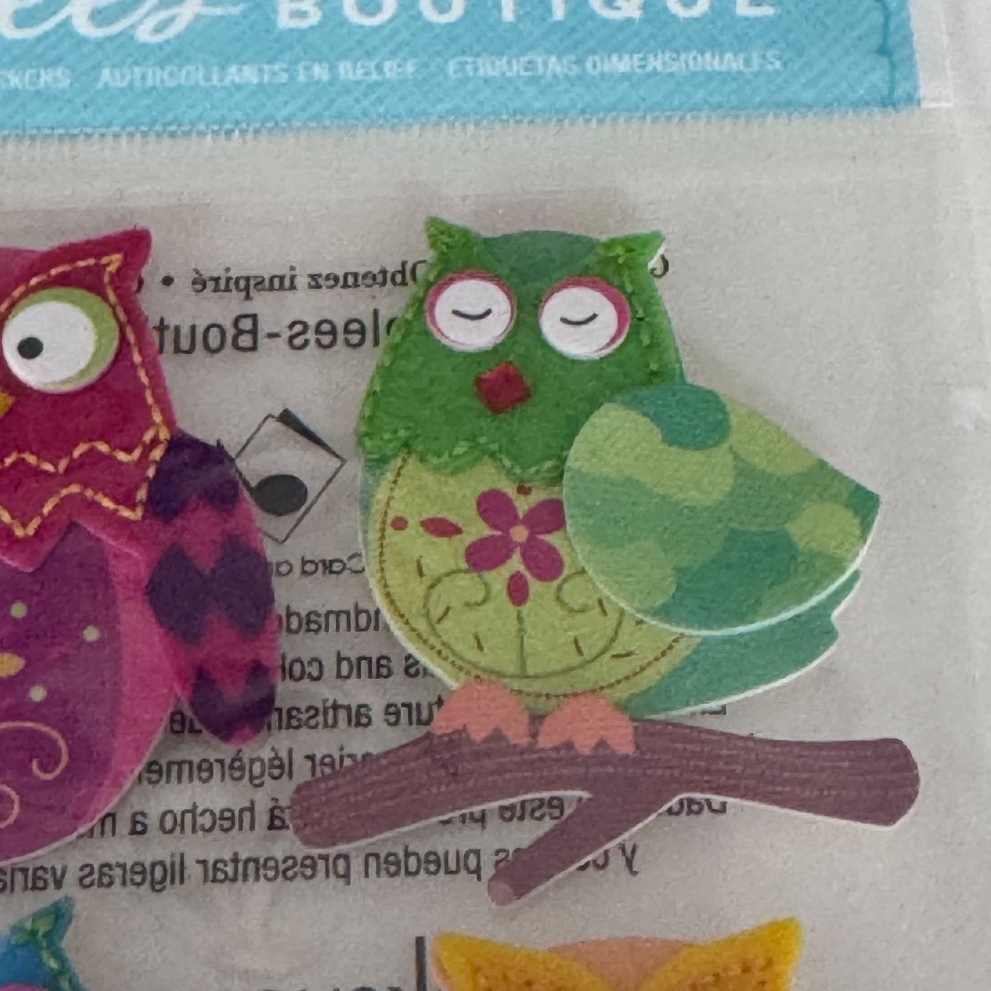 Jolees Boutique Owl Dimensional Stickers Scrapbook Embellishments Cute Woodland Craft