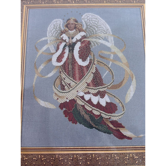 Lavender and Lace Cross Stitch Pattern Angel of Christmas Victorian Holidays