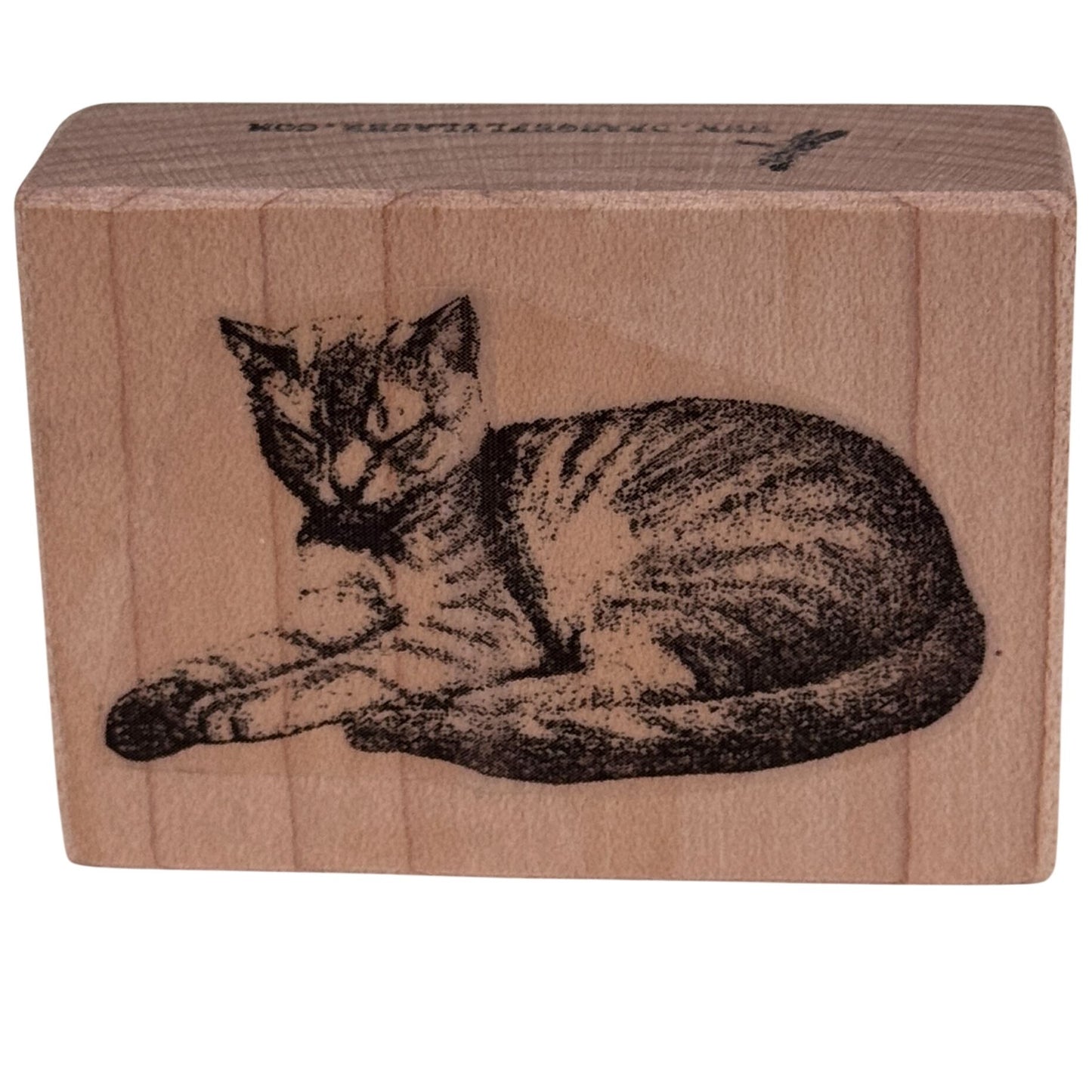 Dragonfly Laser Rubber Stamp Sleepy Cat Sleeping Pet Animal Journal Craft Cardmaking