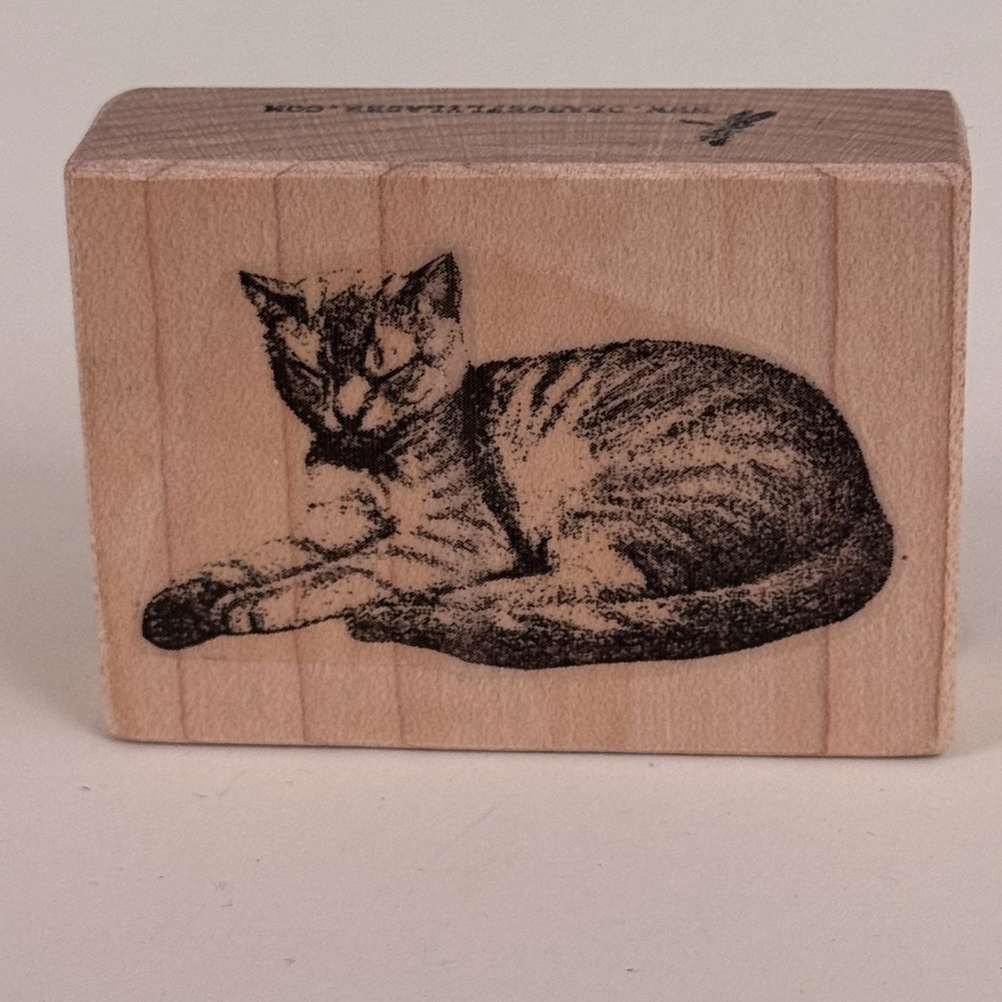Dragonfly Laser Rubber Stamp Sleepy Cat Sleeping Pet Animal Journal Craft Cardmaking
