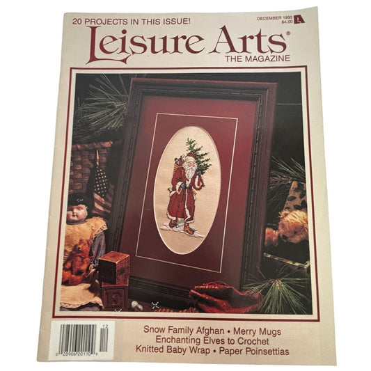 Leisure Arts The Magazine December 1995 Santa Cross Stitch Craft Project Pattern