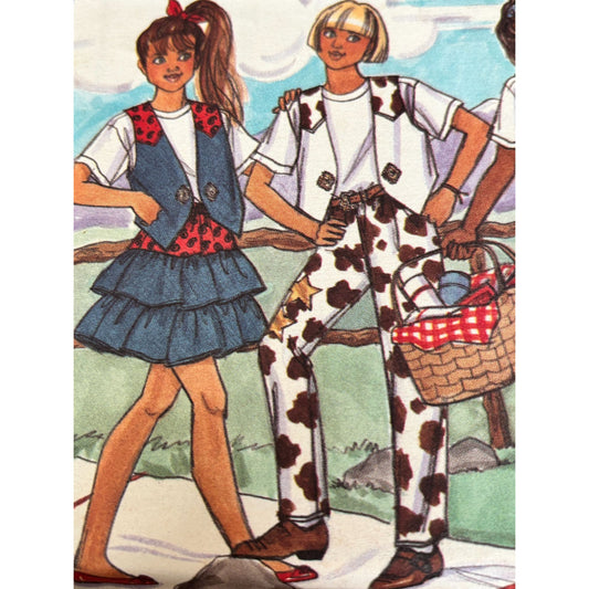 Butterick Busybodies Sewing Pattern 6720 Girls Western Outfit Cowgirl 7-10 Uncut