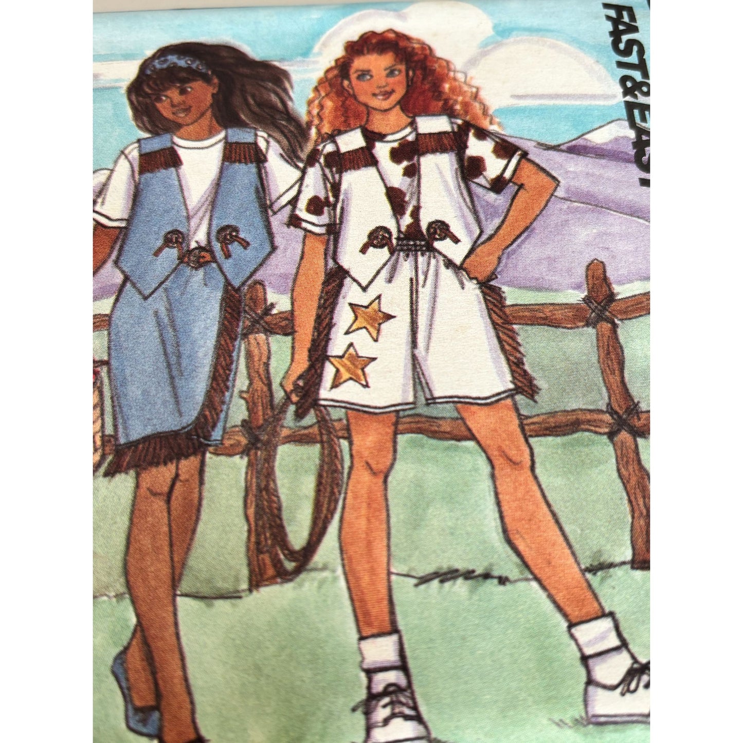 Butterick Busybodies Sewing Pattern 6720 Girls Western Outfit Cowgirl 7-10 Uncut