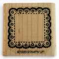 Stampin Up Rubber Stamp Lace Frame Square Decorative Crafting Card Making Small