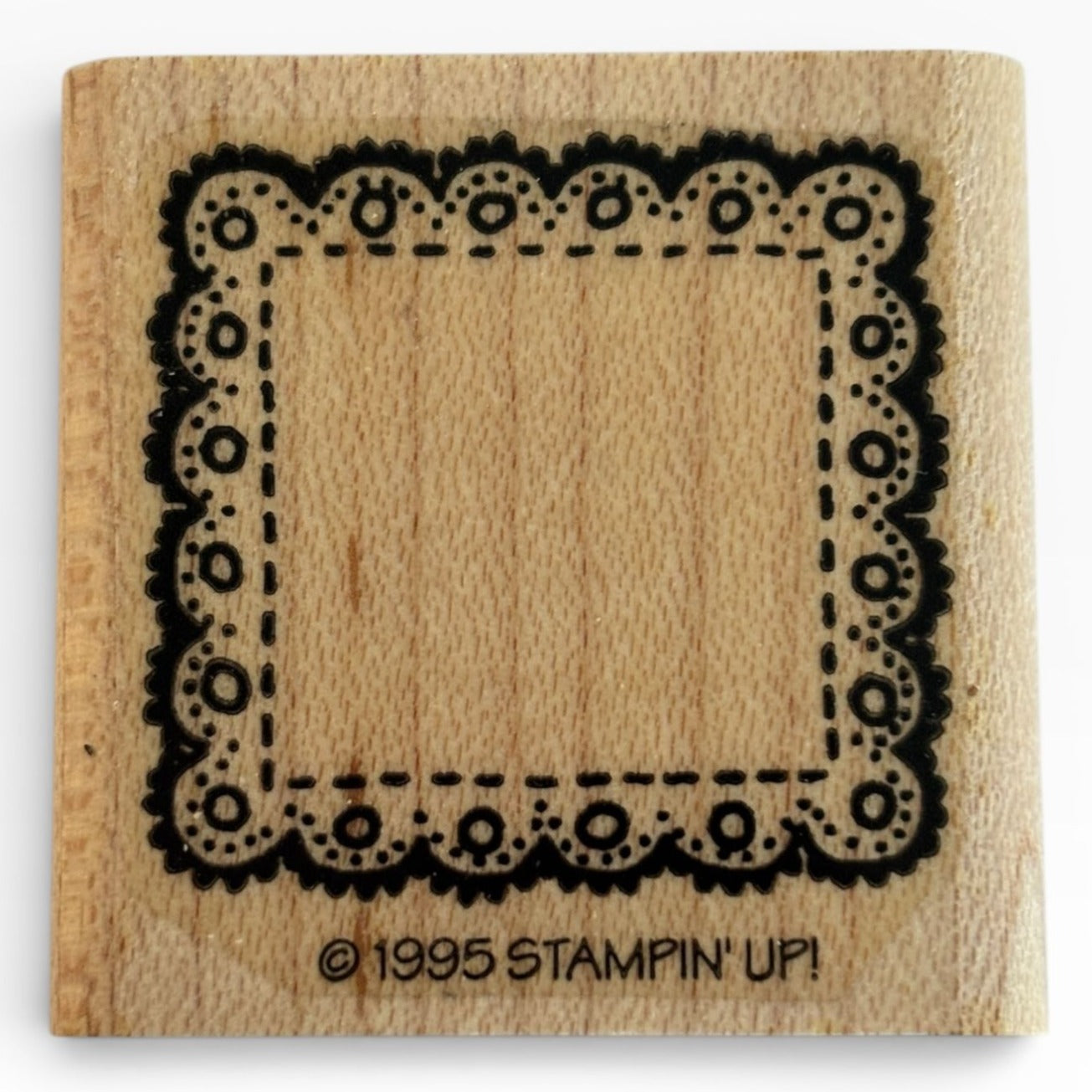 Stampin Up Rubber Stamp Lace Frame Square Decorative Crafting Card Making Small