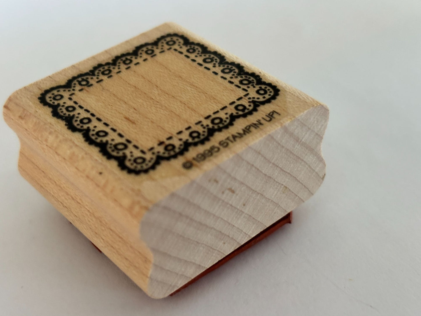 Stampin Up Rubber Stamp Lace Frame Square Decorative Crafting Card Making Small