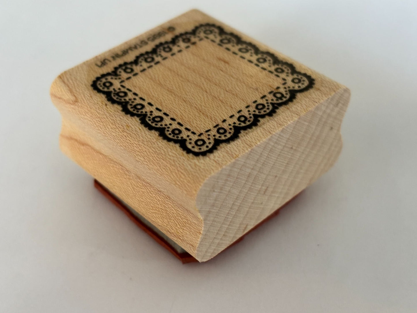 Stampin Up Rubber Stamp Lace Frame Square Decorative Crafting Card Making Small