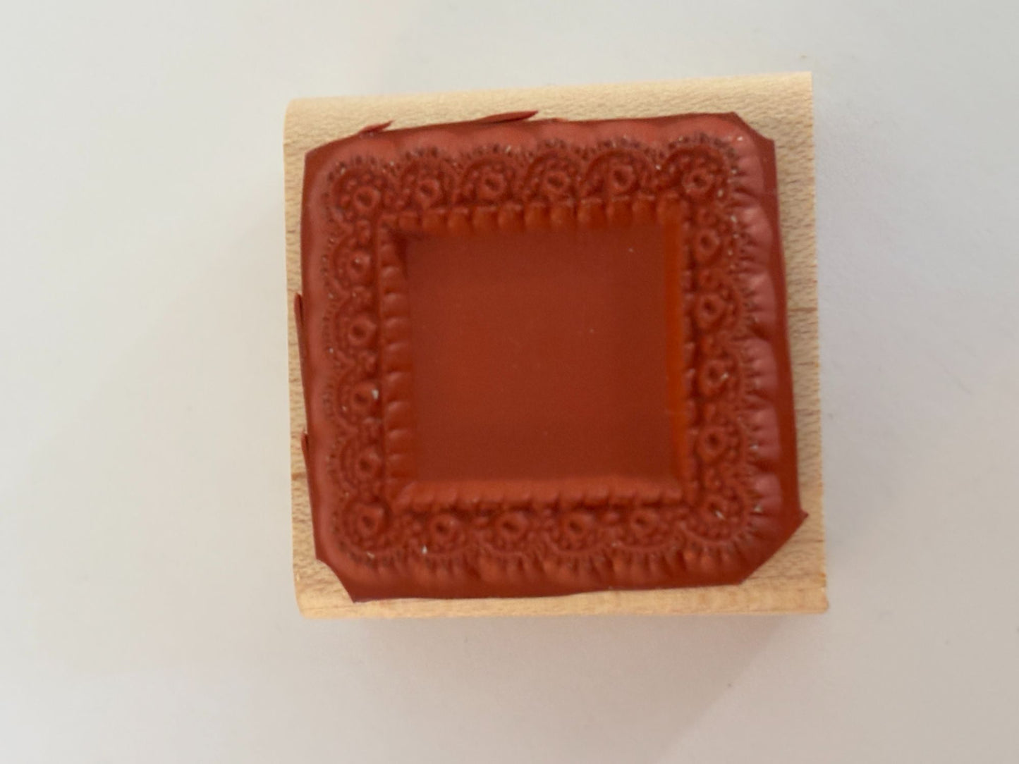 Stampin Up Rubber Stamp Lace Frame Square Decorative Crafting Card Making Small
