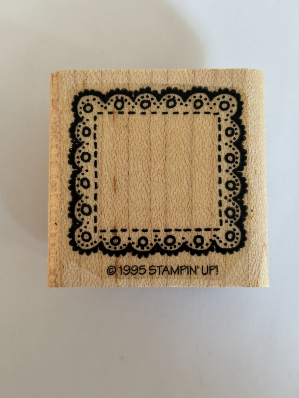 Stampin Up Rubber Stamp Lace Frame Square Decorative Crafting Card Making Small
