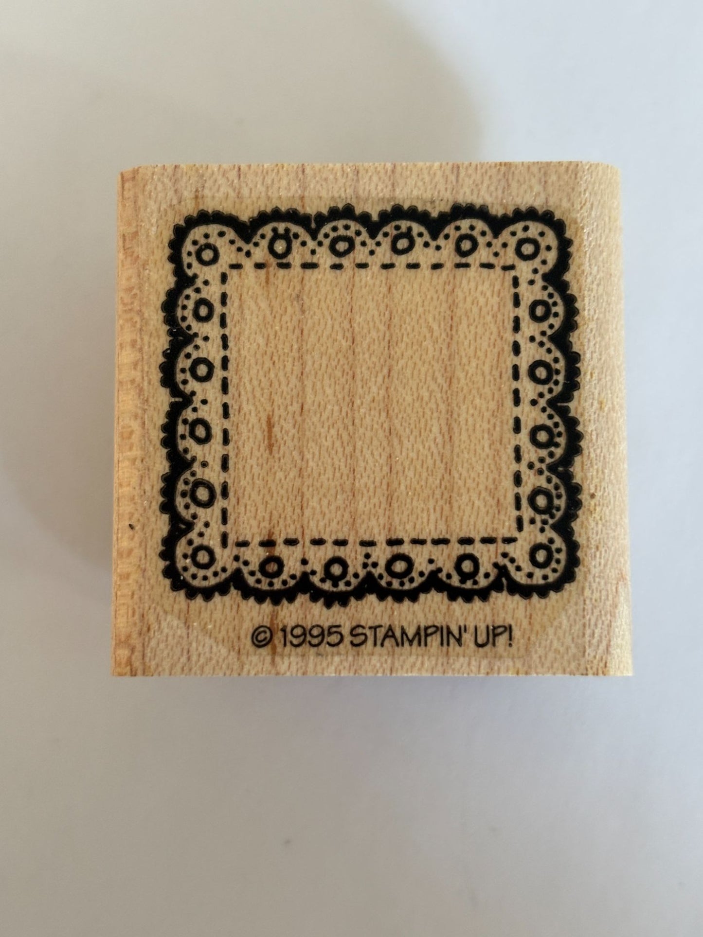 Stampin Up Rubber Stamp Lace Frame Square Decorative Crafting Card Making Small