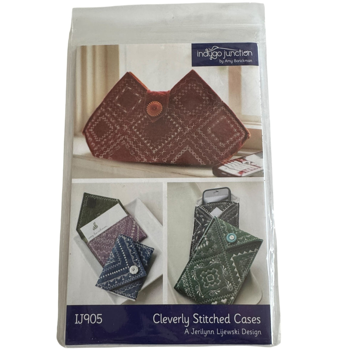 Indygo Junction Sewing Pattern IJ905 Cleverly Stitched Cases Clutch Phone Pouch