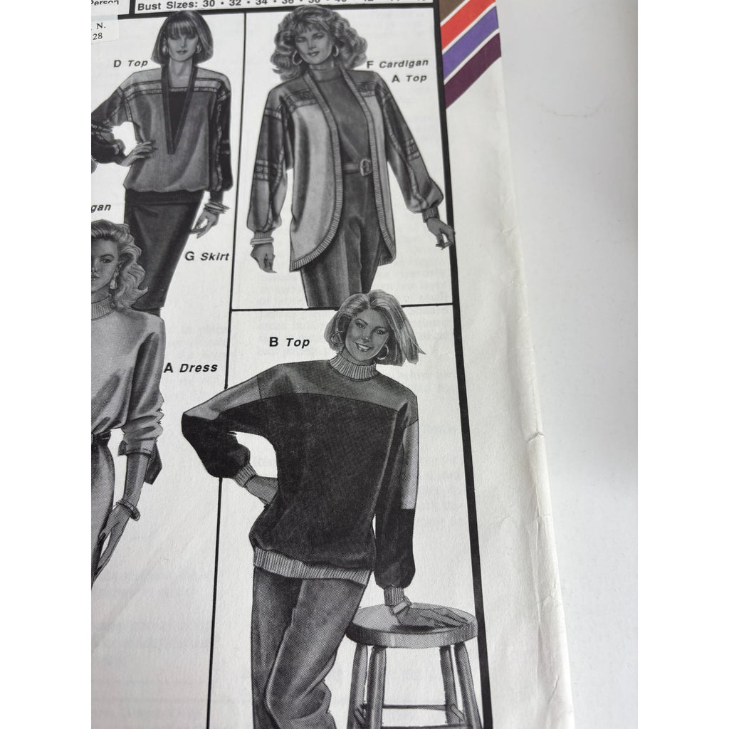Stretch and Sew Sewing Pattern 160 Sew Simple Wardrobe Dress Top Cardigan Uncut