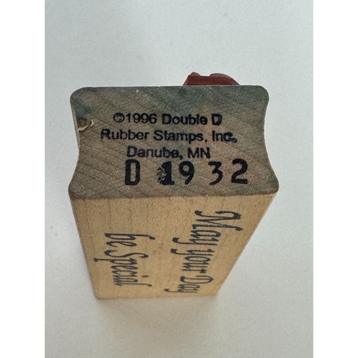 Double D Rubber Stamp May Your Day Be Special Birthday Card Making Sentiment