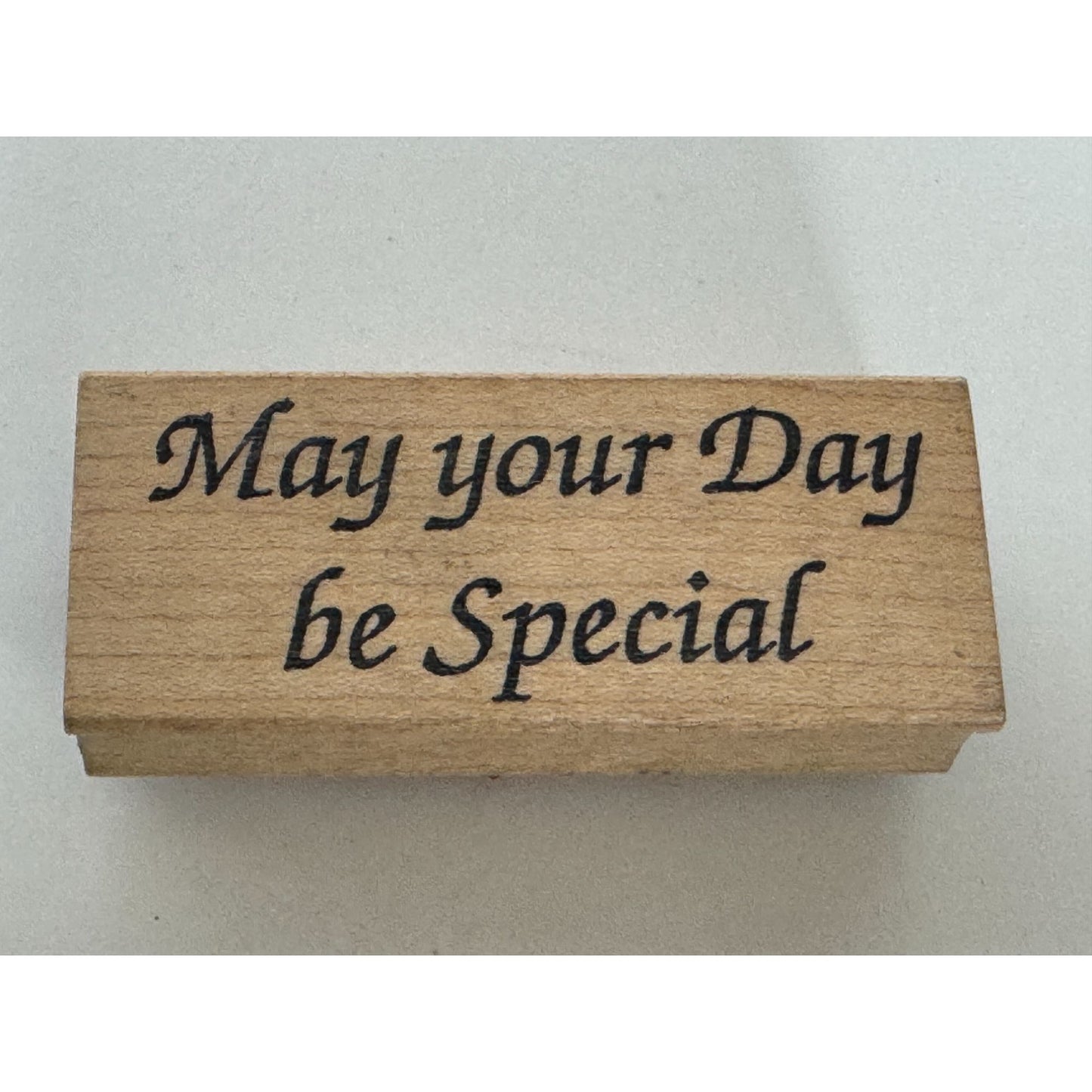 Double D Rubber Stamp May Your Day Be Special Birthday Card Making Sentiment