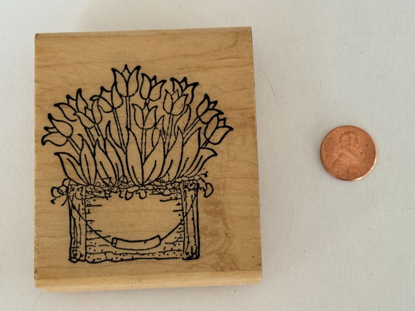 Holly Berry House Stamp Tulip Flower Box Spring Easter Big Card Making Craft