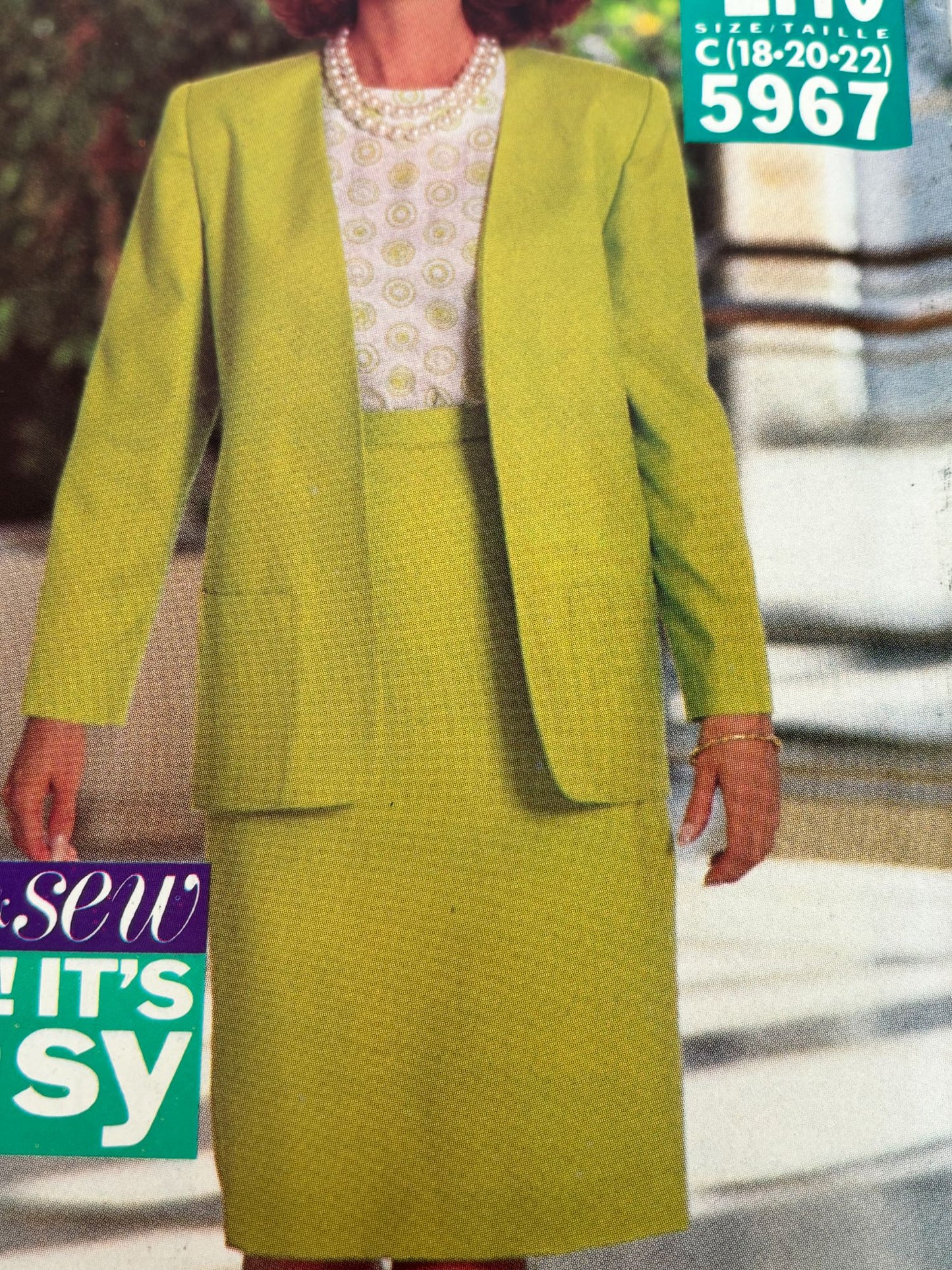 Butterick Sewing Pattern 5967 Misses Jacket Skirt Top Career Work UC Sz 18 20 22