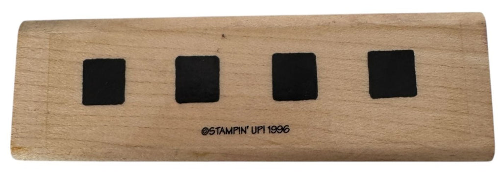 Stampin Up Wood Mounted Rubber Stamp Square Pattern Border Card Making Edge
